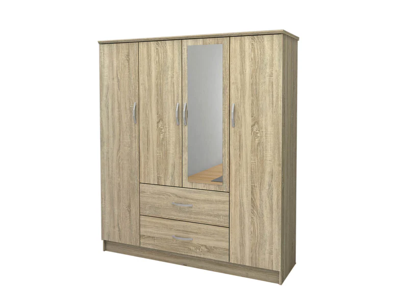 Armario 4 Puertas con Espejo